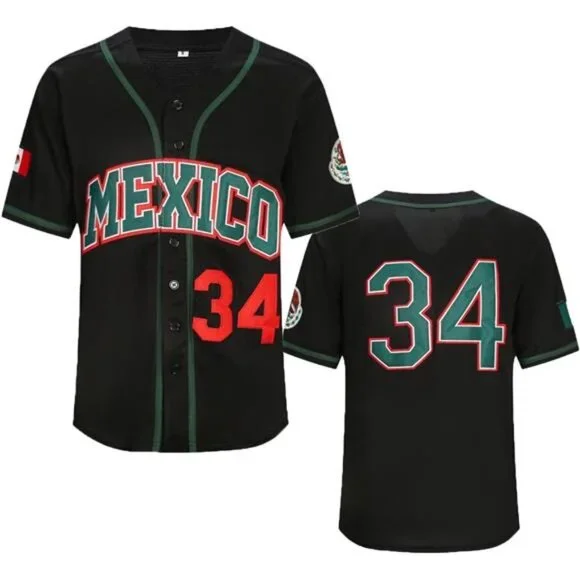 NEW Men's Mexico Jersey Stitched Baseball Uniform Mexican Jerseys - Picture 4 of 7